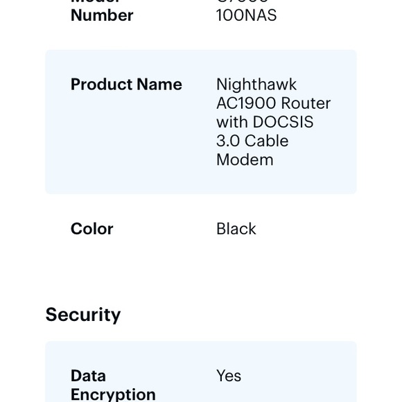 NETGEAR nighthawk Black WiFi Cable Modem Router - Picture 6 of 12